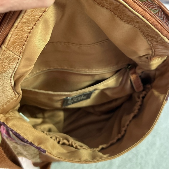 The Sak Deena Leather Boho Crossbody Fold Over Zip Bag - Picture 11 of 15